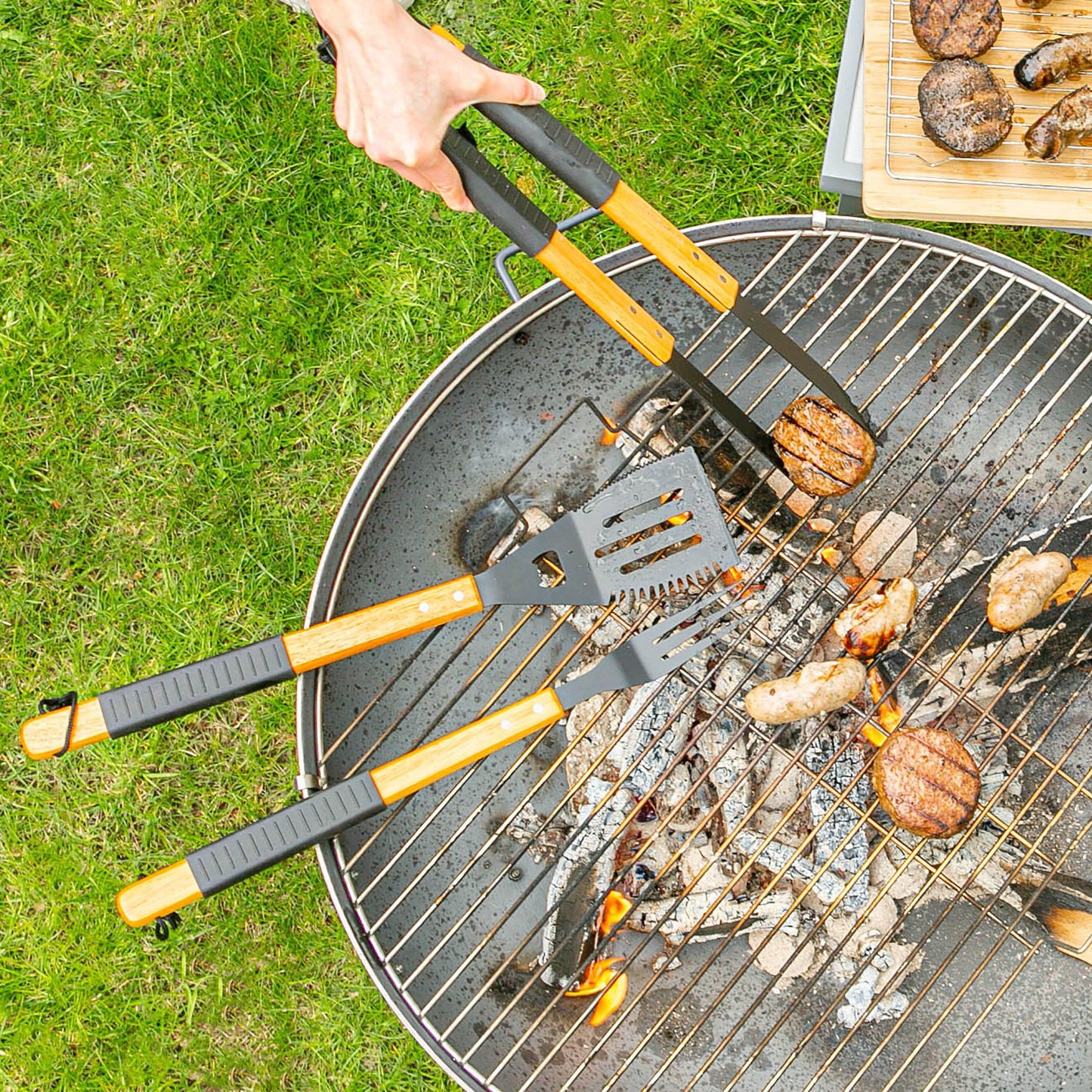 3pc Wooden BBQ Tools Set