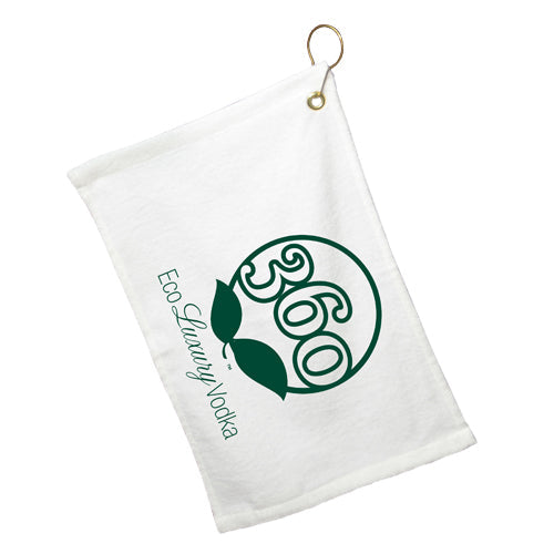 17.5 x 11 White Bar Towel with Hook