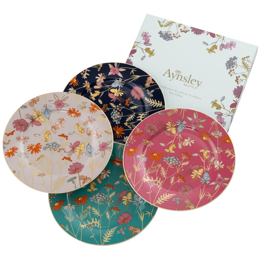 Aynsley Golden Meadow Tea Plates Set of 4